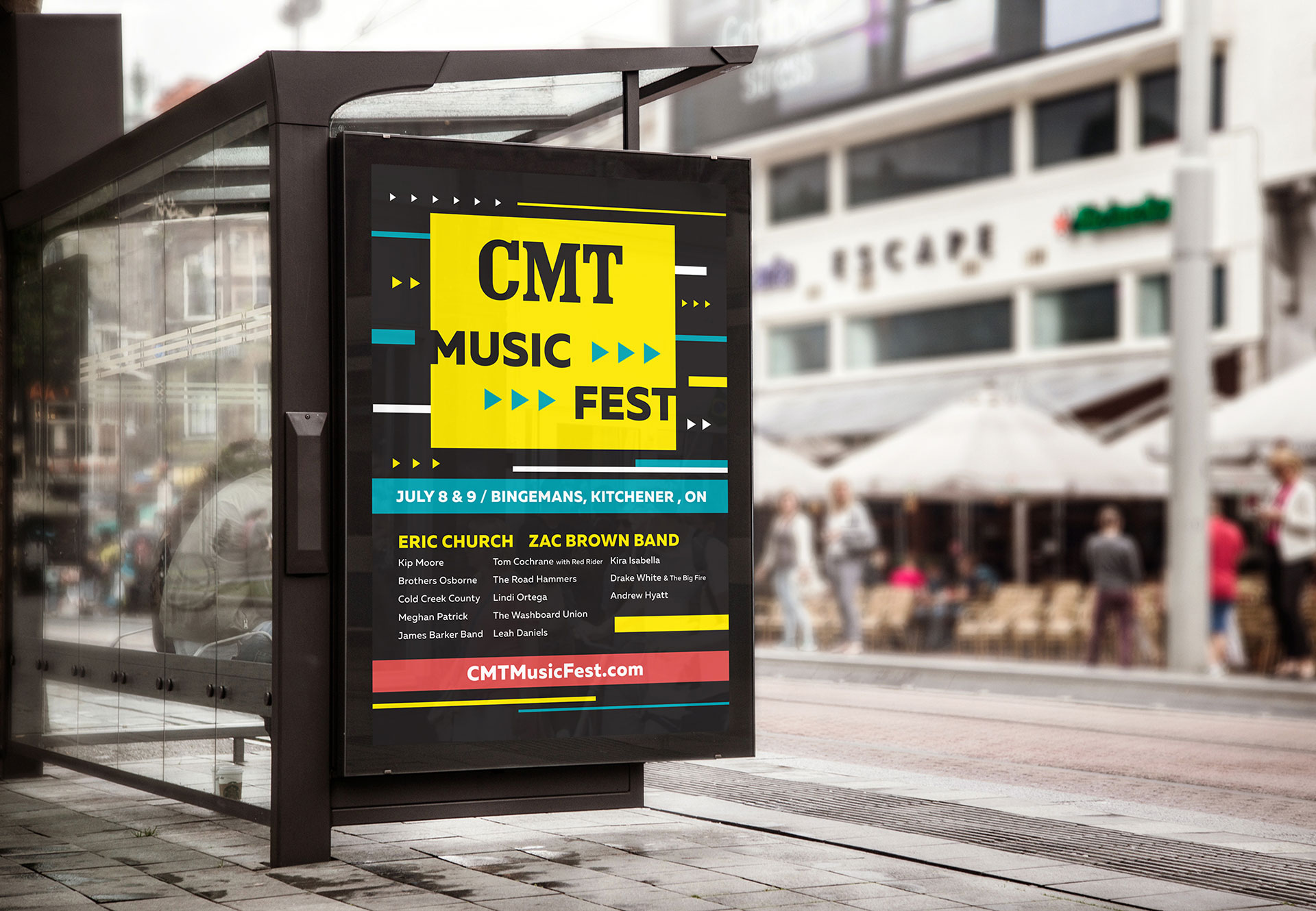 CMT Music Fest bus shelter poster