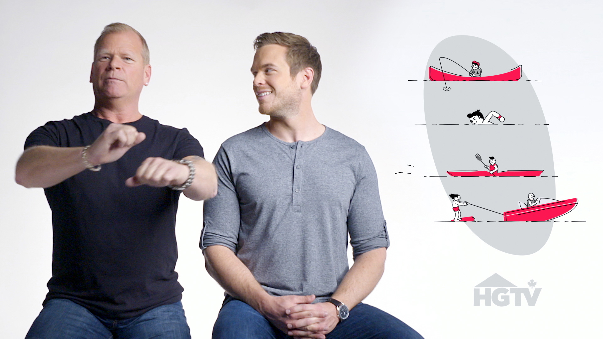 Mike Holmes and Mike Holmes Jr for HGTV Canada 150 promo